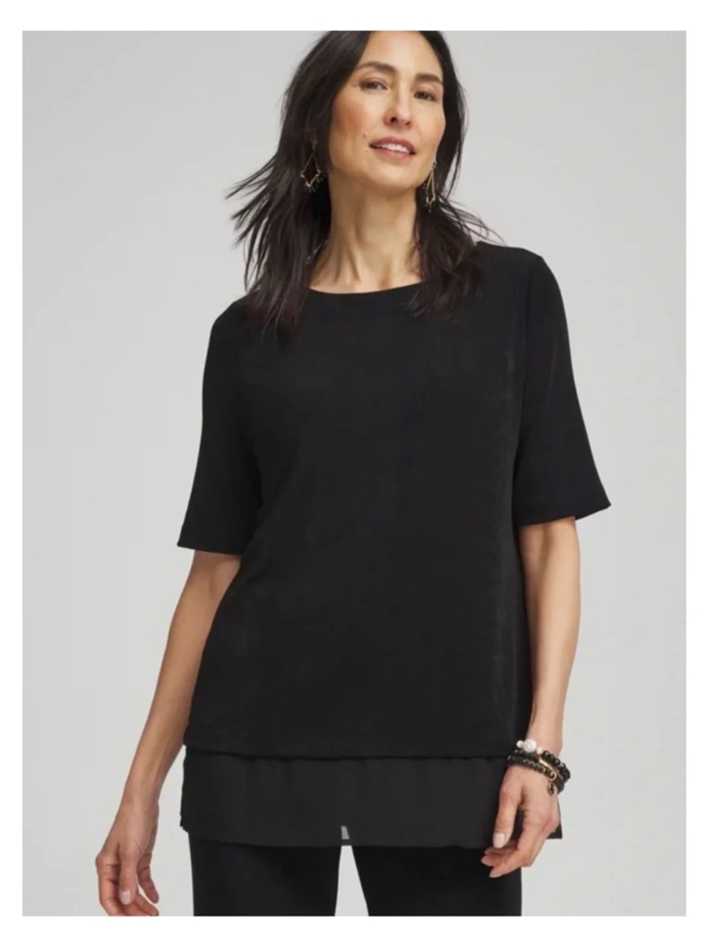 New with tags Chico’s traveler, short sleeve blouse.